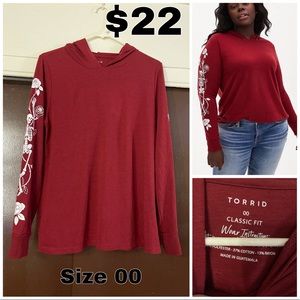 Red skull super soft long sleeve shirt